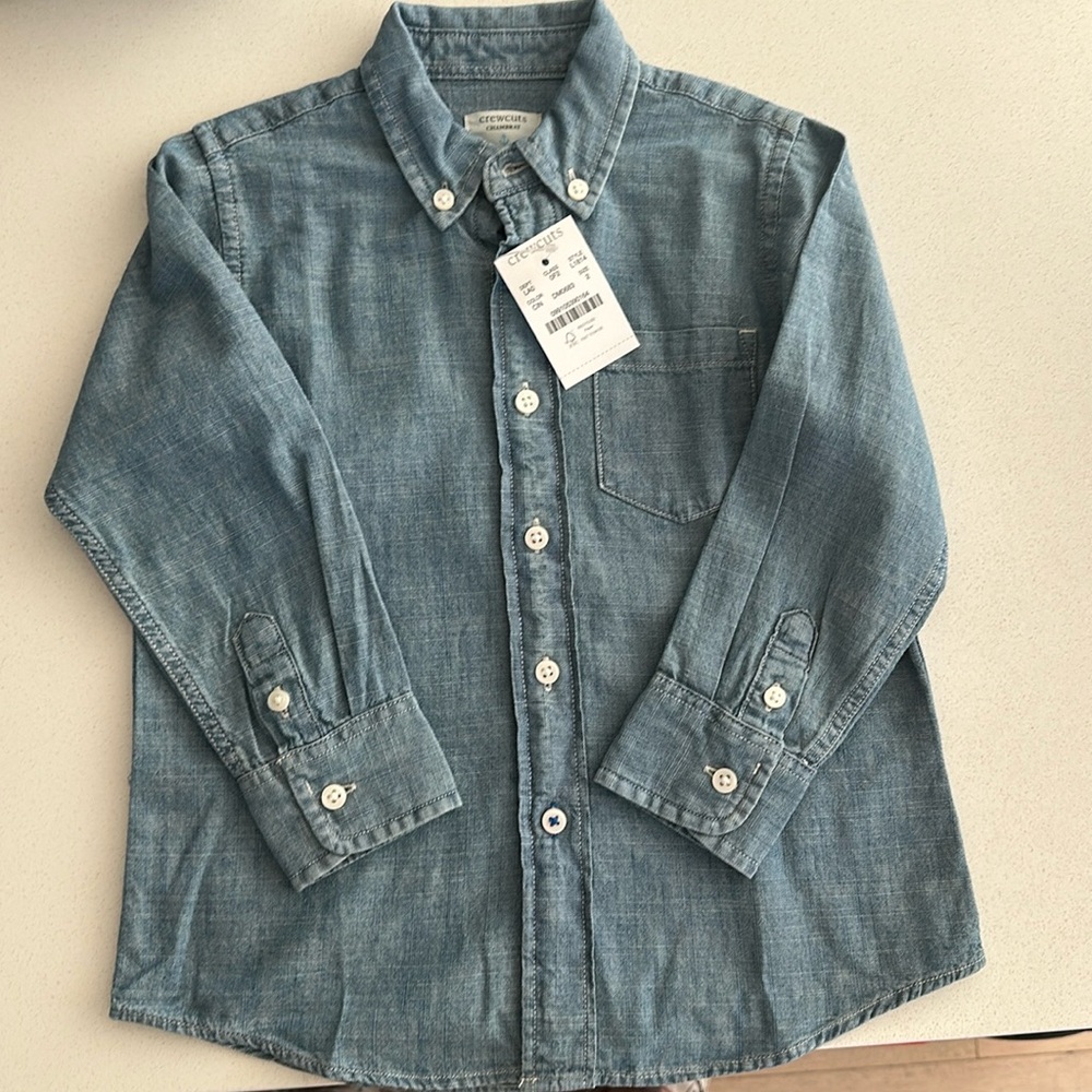 J crew denim button down NWT size:2